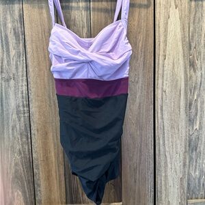 BloomChic Lavender and Black Swimsuit